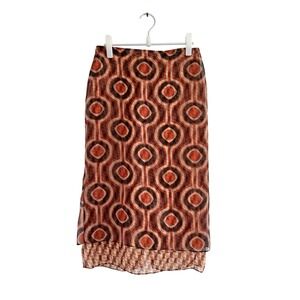 Zara‎ Retro Floral Organza Midi Skirt–Layered Mesh High Waist–Size S Romantic